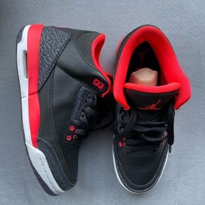 Jordan 3 Retro (GS) BLCK/BRIGHT CRMSN